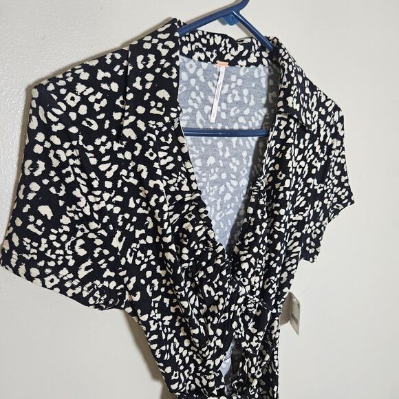 NWT Free People Marsaille Mini Dress Sz Small Black & White - Picture 5 of 16